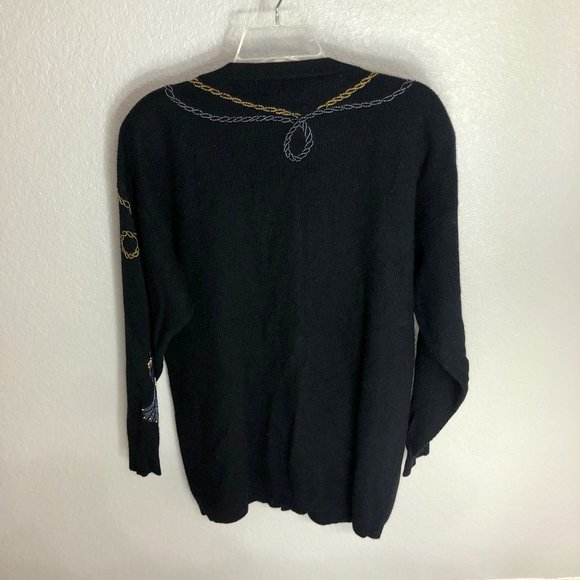 Stunning 80s Vintage Beaded Cardigan Sweater - Size Women's Large (L) - Picture 2 of 9